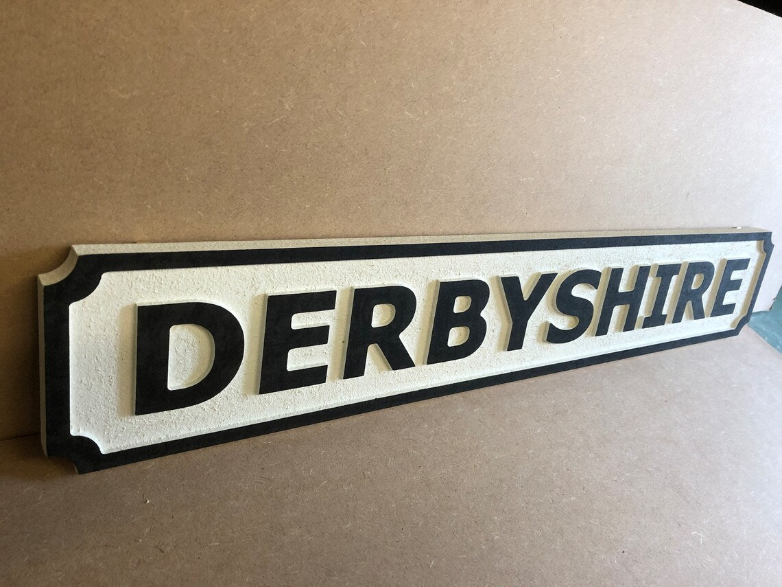 Derbyshire - Street Sign - Wall Art