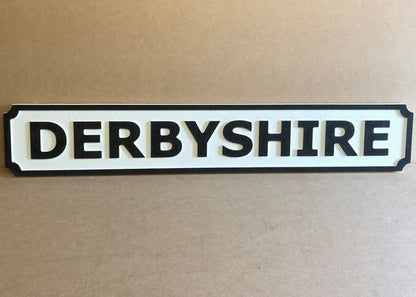 Derbyshire - Street Sign - Wall Art