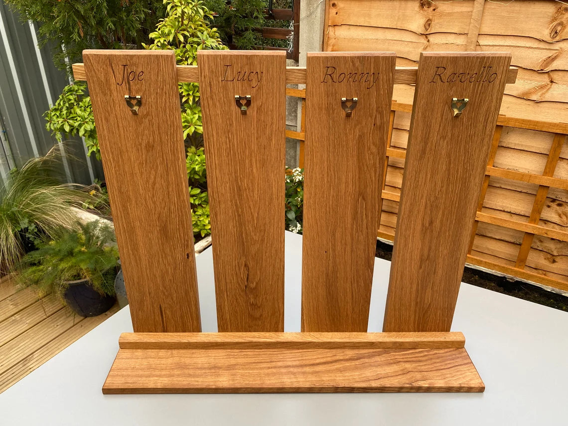 Solid Oak Christmas Stocking Stand