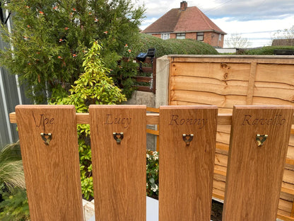 Solid Oak Christmas Stocking Stand