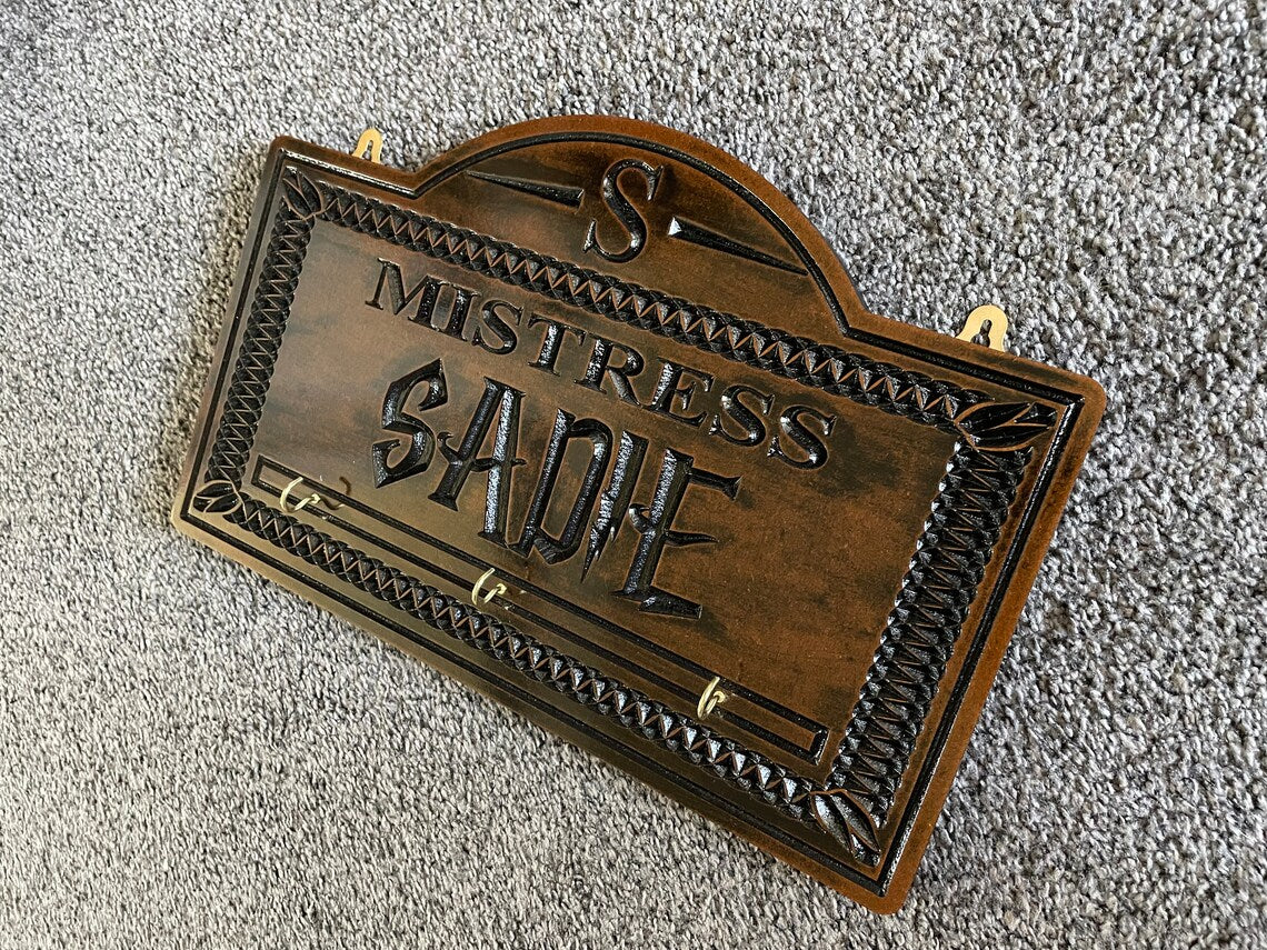 Mistress Plaque Paddle Hanger - Personalized