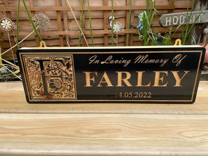 Personalized Wooden Pet Memorial Sign