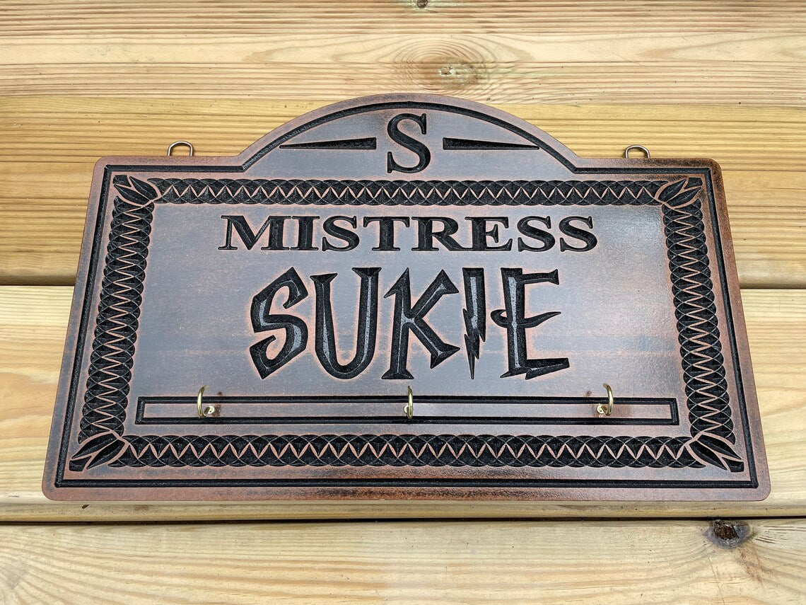 Mistress Plaque Paddle Hanger - Personalized